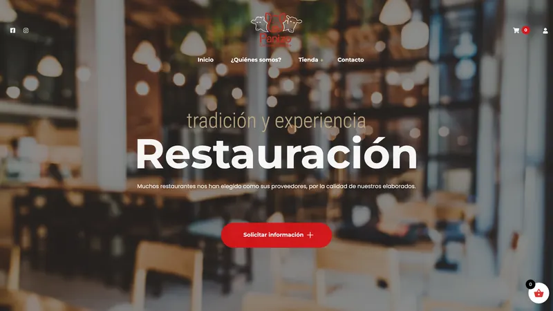 Captura de la web de Embutidos Panizo diseñada por Cuadruple.com