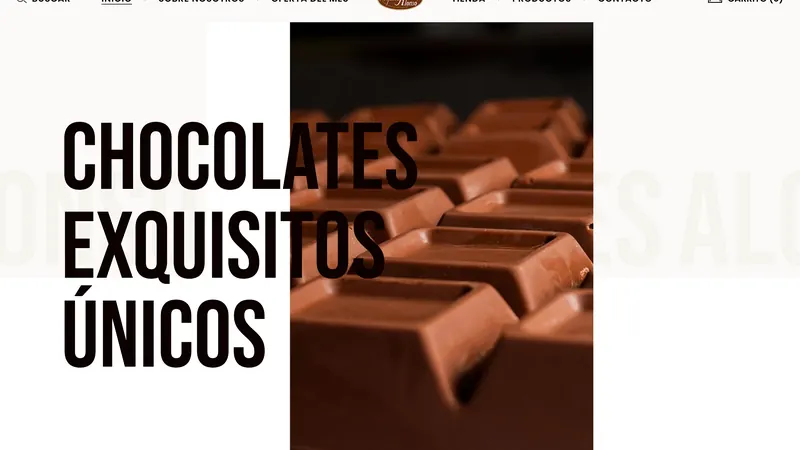 Captura de la web de Hojaldres Alonso diseñada por Cuadruple.com