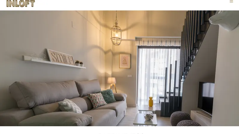 Captura de la web de INLOFT León diseñada por Cuadruple.com