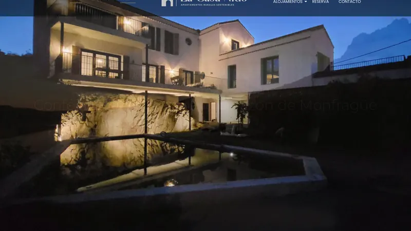 Captura de la web de La Casa Nido diseñada por Cuadruple.com